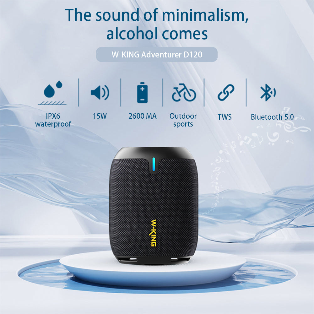 Features of a black portable Bluetooth speaker 