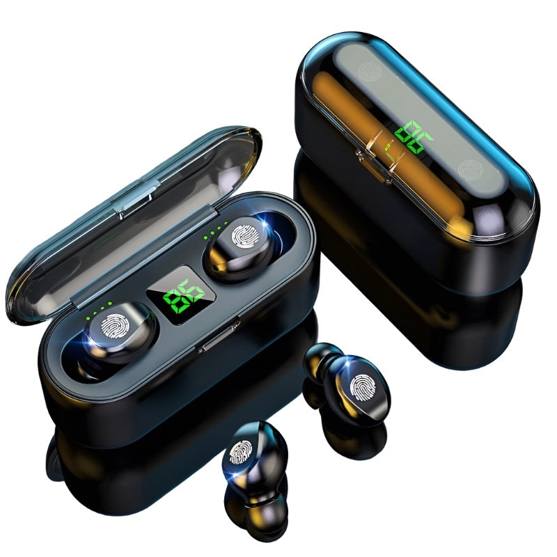 Earbuds with pod case holder 